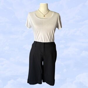 BISOU BISOU Sale! Bermuda Shorts Long Shorts Black Summer capri size 8 medium